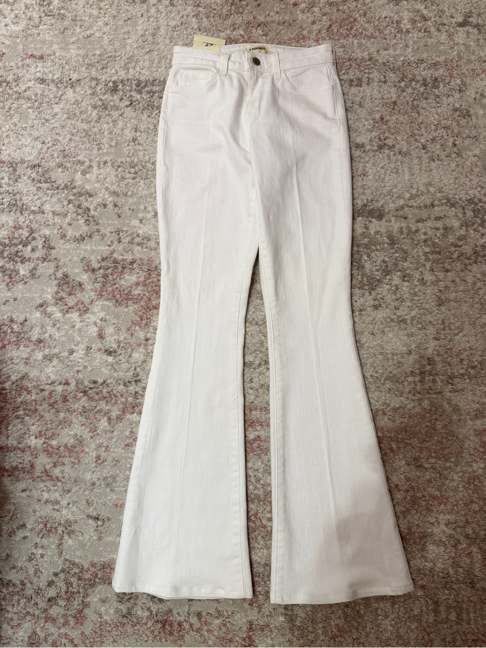 L'AGENCE White Flare Denim Jeans